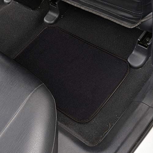 Motor Trend Premium Inter-Lock Backing Carpet Car Floor Mats - Front & Rear, Thick & Durable Auto Protection, Fits Most Cars Truck SUV Coupe Sedan - color: Black