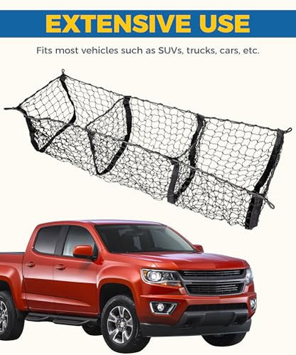 Cargo Net,Cargo Net for SUV,Truck Bed Organizer,Car Accessories Automotive Cargo Nets,3 Pocket Truck Bed Cargo Net,Truck Net Truck Storage,Mesh Storage Net for SUV, Car, Pickup Truck Bed, Etc