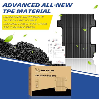 MICHELIN Truck Bed Mat for 2020-2026 Chevy Silverado/GMC Sierra 2500 3500 HD 6.8 FT / 82.2" Only (Not Fit Factory 5th Wheel Package), All-Weather Truck Bed Liner, Durable TPE Bedliner, Non-Slip - size: 2) Silverado/Sierra HD | 20-26 | 6.8 FT