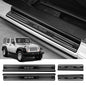 ZZEQYG 4 Pcs Stainless Steel Door Sill Protector Compatible with Jeep Wrangler JK/JKU Unlimited Sport Sahara Rubincon 2007-2017 Accessories Front and Rear Door Car Door Sill Guards (Carbon Fiber)