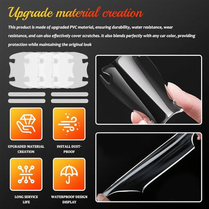 8PCS Car Door Protector, Car Door Handle Protector, Universal Anti-Scratch Guard Stickers, Auto Accessories Rearview Anti-Collision Bumper Trim Guard Sticker Fit for SUVs, Trucks, Sedans