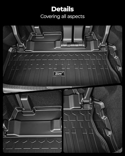3W Cargo Mat Custom Fit for 2021-2026 Toyota Sienna, TPE Trunk Mat for Sienna 7 Seat & 8 Seat Car Accessories, Heavy Duty Cargo Liner - size: 1. Toyota Sienna|21-26|Cargo Liner