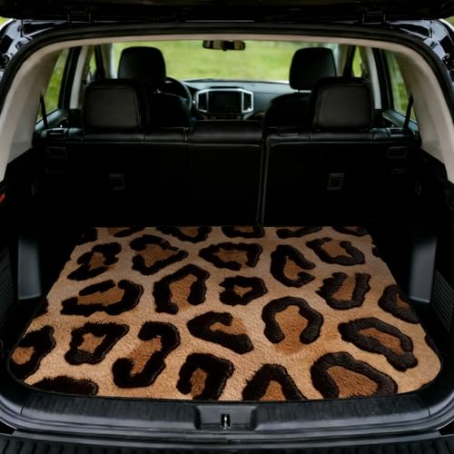 Car Trunk Mat - Universal Size 29" x 39", Leopard Print Pattern Cargo Liner, Car Accessory for SUVs/Sedan/Wagons, Durable Protective Mat, Trunk Liner for Families/Travel Enthusiasts - style: Leopard Print-7