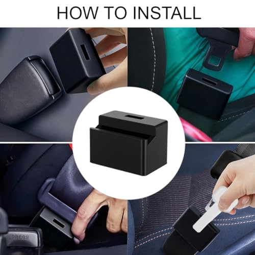 2Pack Seatbelt Buckle Guard Car Seat Belt Lock Cover Secure Buckle Safety Protector Prevent Kids or Special Groups from Accidentally Unbuckling Universal Fit Black
