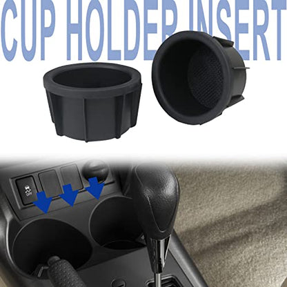 Osompar Console Box Cup Holder Insert Compatible with Toyota RAV4 2006 2007 2008 2009 2010 2011 Replaces 55618-42040 2pcs