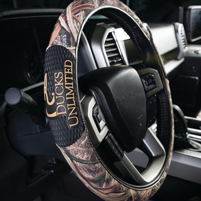 Ducks Unlimited Steering Wheel Covers, Universal Fit, Easy to Install for Car Truck Van SUV, Mossy Oak Shadow Grass Blades (SIOC)