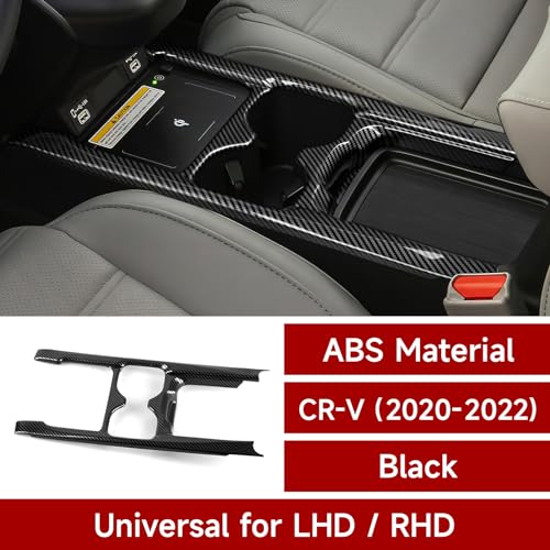 for Honda CR-V 2020 2021 2022 Accessories CRV Cup Frame Decals ABS Carbon Fiber Stickers, B - color: 2020-2022 Cup Holder Frame