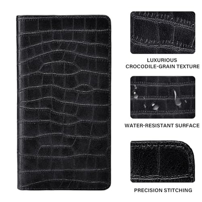 Car Registration and Insurance Holder, Black Vehicle Glove Box Car Organizer with Magnetic Closure for Documents, Cards, License Car Organization, 1 Pack - color: Black