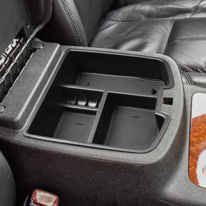HGWEI Center Console Organizer Compatible with 2007-2014 Chevy Silverado GMC Sierra Avalanche Tahoe Suburban Yukon Yukon XL Accessories, Floor Mounted Center Console ONLY, Black Trim - color: black