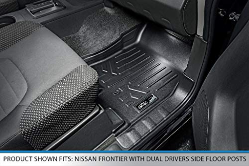 SMARTLINER Custom Floor Mats 2 Row Liner Set Compatible with 2005-2021 Nissan Frontier - color: Nissan Frontier 2005 - 2021