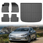Volt Floor Mats - Car Mats for Chevy Volt 2016-2019, All Weather Floor Mats and Cargo Liner for Volt Accessories, Heavy Duty Rubber Mats, Car Accessories - size: 1)Chevy Volt 16-19 Full Set