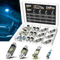 Zakolak 24PCS LED Interior Car Lights, Extremely Bright LED Bulb Kit, Applicable to Dome Map Door Lights and Other Parts Replacement for Your Cars, to Help You See Inside The Car at Night（Ice Blue） - color: Ice Blue