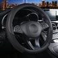 Cxtiy Premium Ice Silk Steering Wheel Cover - Soft, Breathable, and Anti-Slip for Ultimate Comfort and Style Fit Most of Cars SUV Auto Vehicle (C-Black) - color: black