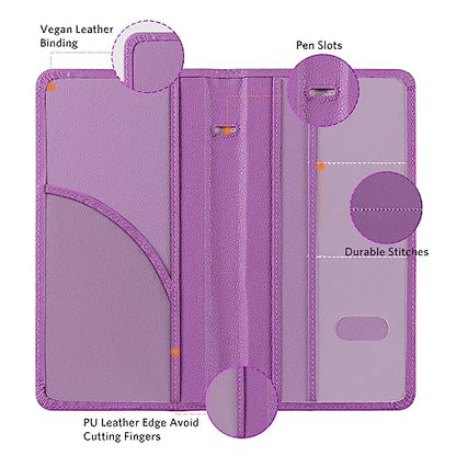 CoBak Car Registration and Insurance Holder - Vehicle Glove Box Car Organizer,Auto Truck Comparment Accessories Case with Magnetic Closure for Essential Document,Driver License,Cards - color: L-Pebbled Purple