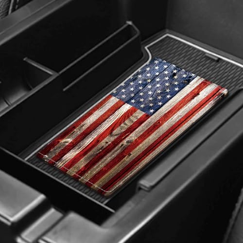 Leather Car Registration and Insurance Card Holder, Cute Car Accessories Vehicle Glove Box Car Organizer for Documents, Cards, License American Flag - color: American Flag
