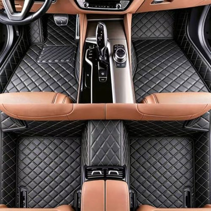 Luxury Custom Personalized Floor Mats for 99% of Sedan, Trucks SUV, Anti-Slip Full Coverage All Weather Car Mat Set (Black) - color: Black