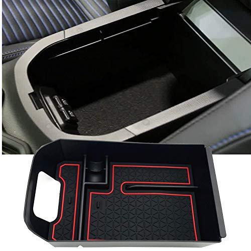 fit for Toyota RAV4 2019 2020 2021 2022 2023 2024 2025 and RAV4 Prime 2021-2025 Accessories Center Console Organizer Tray Armrest Box Secondary Storage - color: Red