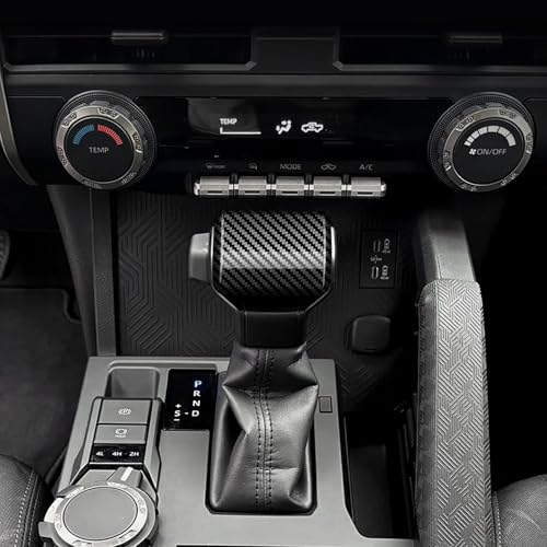 for Toyota Tacoma 2024 2025 and 4Runner 2025 Interior Accessories Center Console ABS Gear Shift Decor Cover Dashboard Trim (Carbon Fiber Grain, Gear Shift Decor) - color: Carbon Fiber Grain, size: Gear Shift Decor