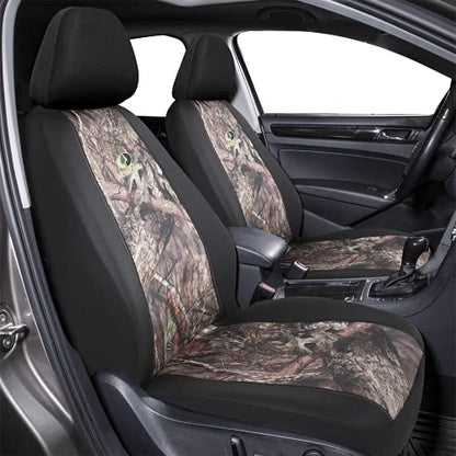 Mossy Oak Camo Seat Covers Low Back - Made with Waterproof Oxford and Cotton Twill, Airbag Compatible, Universial Fit Most Bucket Seats - Official Licensed Product - color: Oxford&Cotton Low Back