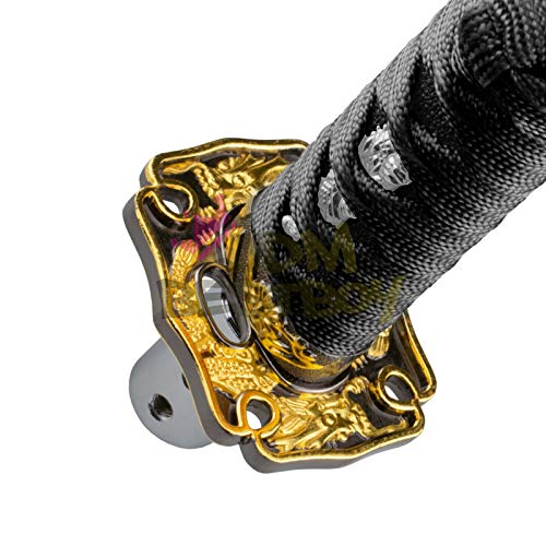 JDMBESTBOY Samurai Sword Black Shift Knob Shifter Alloy Katana with Adapters Universal 20cm - color: Black, size: 20cm
