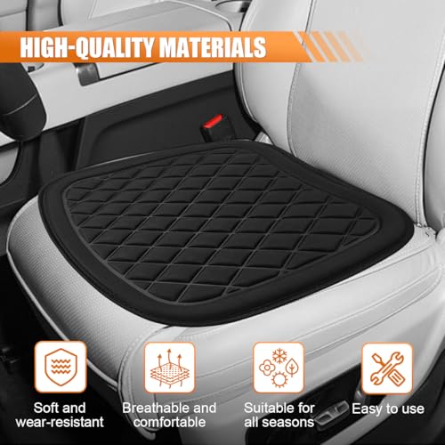 YoRise Car Seat Covers, Breathable Comfort Front Driver Seat Cover, Anti-Slip Car Seat Protector Pad, 3D Decompression Vehicle Seats Accessories for Cars, Trucks, Offices (Black)