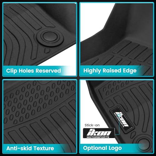FREEMOTOR802 Compatible with 2014-2016 BMW X5 F15 & 2015-2016 BMW X6 F16 Floor Mats, Black 3D Molded Carpets Liner 1st 2nd Row Protection Pad 3PC TPE Thermo Plastic Elastomer All Weather Protector - size: For BMW X5 F15 2014-2016 & BMW X6 F16 2015-2016