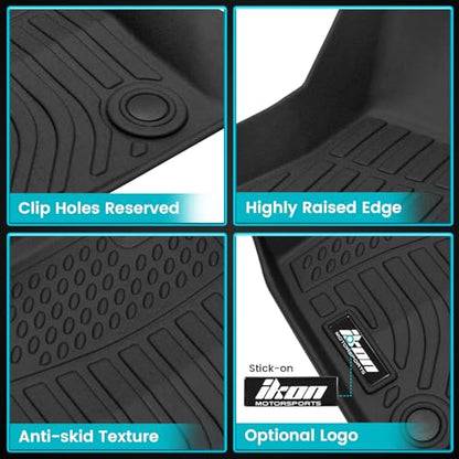FREEMOTOR802 Compatible with 2014-2016 BMW X5 F15 & 2015-2016 BMW X6 F16 Floor Mats, Black 3D Molded Carpets Liner 1st 2nd Row Protection Pad 3PC TPE Thermo Plastic Elastomer All Weather Protector - size: For BMW X5 F15 2014-2016 & BMW X6 F16 2015-2016