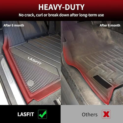 LASFIT Floor Mats for BMW X5 (F15) 2014-2018 / for BMW X6 (F16) 2015-2019, Custom Fit TPE All Weather Floor Liners 1st & 2nd Row Car Mat, Black - size: 3) X5 2014-2018 | X6 2015-2019 | Floor Mats