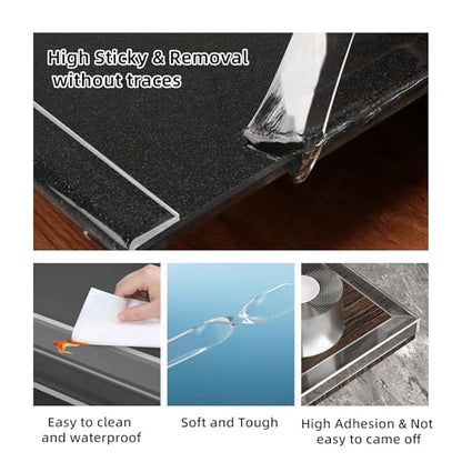 0.8 in x 9.84 FT,Clear Edge Protector Strip Sharp Edge Wrap Cover Tape, Self Adhesive Protective Bumper Guards for Cabinet Door Desk Glass Table Bed Furniture, Kitchen Countertop, Waterproof - size: 0.8in x 9.84FT