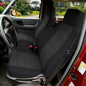 Front 60/40 Split Bench Seat Cover for Chevy Colorado GMC Canyon 2004-2012 Pickup Trucks, No-Armrest Design, Breathable Knitted Fabric with Soft Foam Lining-Black - size: without Console Armrest
