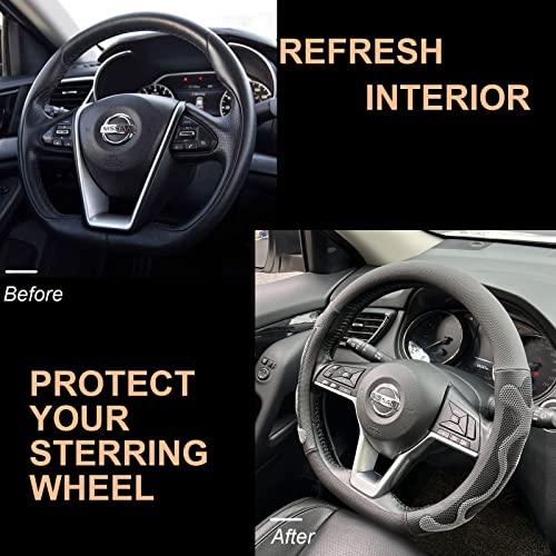 D Shaped Comfy Grip Steering Wheel Cover, Anti-Slip Design, Flat Bottom 14.5-15 Inch(Silicone Gray) - color: 4.Gray, size: D Shaped/Flat Bottom[14 1/2''-15'']