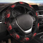 Gothic Rose Blood Skull Universal Steering Wheel Covers, Cute Car Accessories for Women Girls Car Truck - color: Gothic Rose Blood Skull