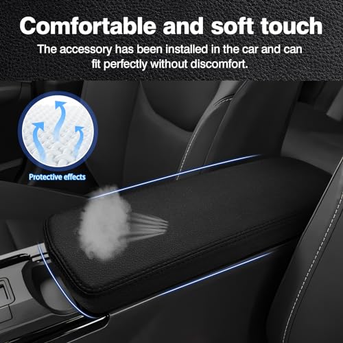 Autorder Center Console Cover for 2023-2025 2026 Toyota Prius Accessories Armrest Cover Anti-Scratch Middle Console Pad Leather Armrest Protector - size: 23-26 Prius
