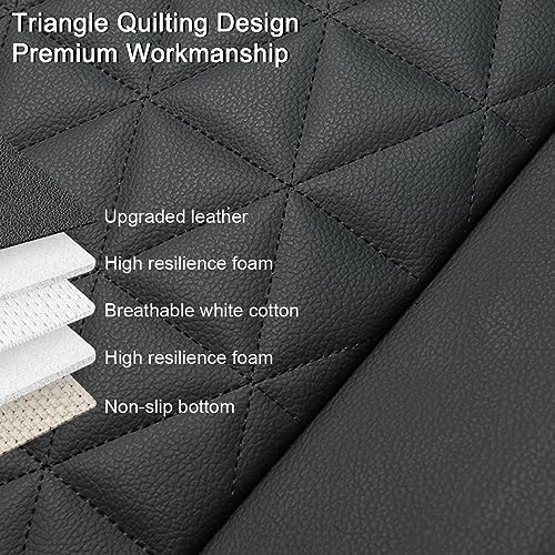 Black Panther Luxury Faux Leather Car Seat Cover Front Bottom Seat Cushion Cover, Anti-Slip and Wrap Around The Bottom, Fits 95% of Vehicles - 1 Piece,Black - color: Front Single Black