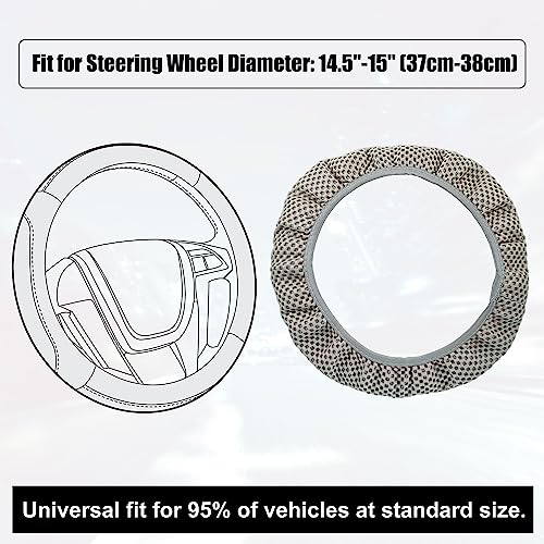 X AUTOHAUX Steering Wheel Cover Universal Elastic Stretch Antislip Breathable Microfiber Ice Silk Interior Trim Wheel Protector for Car Truck SUV Gray - color: Gray