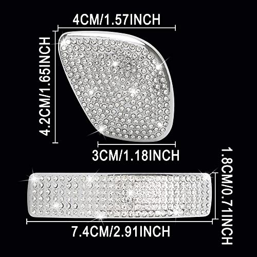 TOMALL Bling Gear Shift Knob Cover Compatible With VW Jetta Beetle Atlas Tiguan - Bling Panel Trim Shiny Accessory Interior Lever Cover With Crystal Rhinestones Decorations for Car
