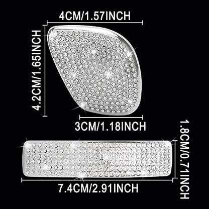 TOMALL Bling Gear Shift Knob Cover Compatible With VW Jetta Beetle Atlas Tiguan - Bling Panel Trim Shiny Accessory Interior Lever Cover With Crystal Rhinestones Decorations for Car