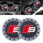 Car Cup Holder Coaster for Audi S Line S1 S2 S3 S4 S5 S6 S7 S8 SQ2 SQ5 SQ7 SQ8 Series Cupholder Coaster Interior Accessories 2.75in 2Pack - color: Black-09