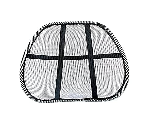 Breathable & Cool Mesh Support | Lumbar Support Cushion Seat Back Muscle Car Home Office Chair Pain Relief Travel Lumbar Mesh Supporter
