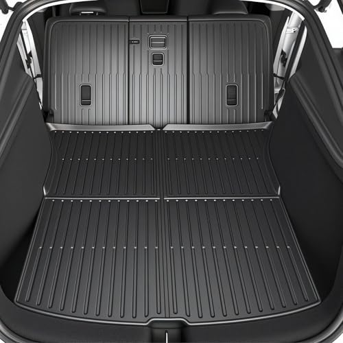 SUPER LINER 2025 2026 Tesla Model Y Juniper Floor Mats & Accessories & Extra-Thick TPE Cargo Liners CabinProtect™ for 5-Seater | All-Weather Pet & Child-Friendly System(Not for Standard)