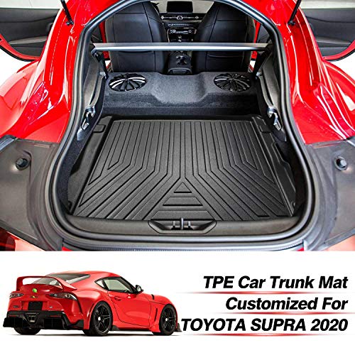 KUST Custom Fit Trunk Mat for 2020-2025 2026 Toyota GR Supra Accessories Cargo Liner All Weather Trunk Floor Mat Black TPE - style: GR Supra 2020-2026 │ Trunk Mat