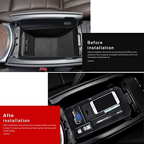 auovo Center Console Organizer Tray for Mercedes Benz Accessories C GLC Class W205 CLS 2015+ Secondary Armrest Console Storage Box Car Interior