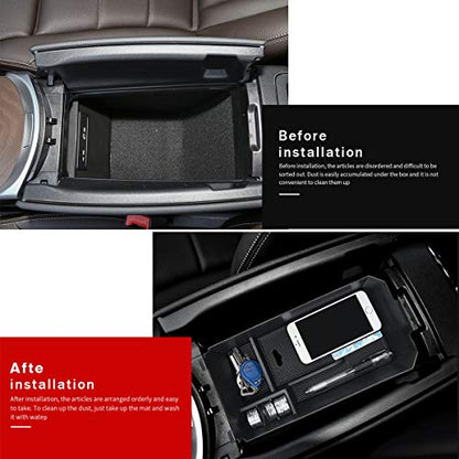 auovo Center Console Organizer Tray for Mercedes Benz Accessories C GLC Class W205 CLS 2015+ Secondary Armrest Console Storage Box Car Interior