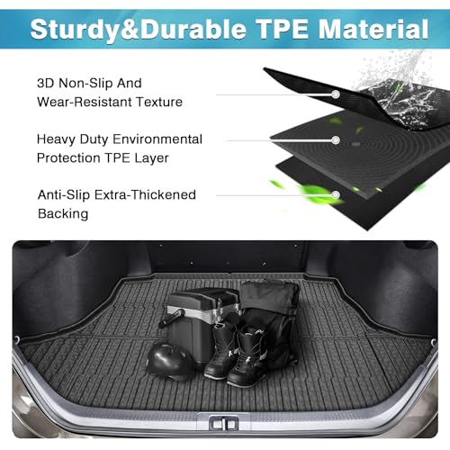 Mixsuper Cargo Liner for Toyota Camry 2018-2025 (All Models Including Hybrid), Trunk Mat for Toyota Camry Accessories Cargo Mat Rear Trunk Liner Black - size: Fit for Toyota Camry | 2018-2025