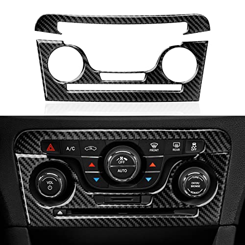 Car Air Conditioner Volume Switch Panel Decals for 2011 2012 2013 2014 Dodge Charger Accessories Carbon Fiber Interior Stickers - color: Air Conditioner Panel