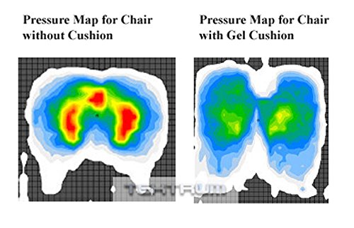 Tektrum Extra Thick Foldable Orthopedic Cool Gel Seat Cushion w/Handle for Home, Office, Chair, Car, Travel-Relief for Back, Sciatica, Tailbone Pain, Promote Healthy Posture (TD-GS1631-BLK) - size: 18.5 x 16 x 1.75 Inch