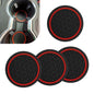 4PCS Car Cup Coasters, 2.75 Inch Cup Holder Coaster, Non-Slip Insert Auto Drink Holder, Cars Interior Accessories, Universal for Vehicles, SUVs, RVs (Red) - color: red