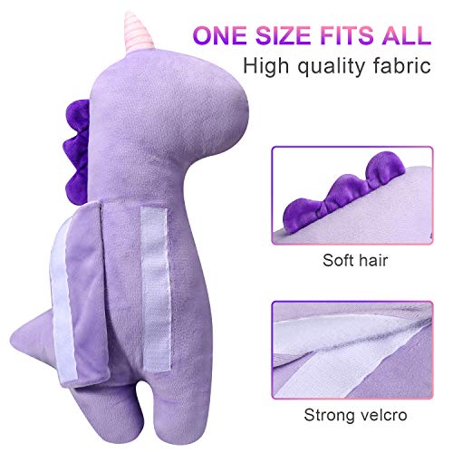 Farochy Unicorn Seat Belt Pillow Kids Unicorn Seat Belt Cover, Car Pillow for Kids, Vehicle Shoulder Pads, Seatbelt Strap Pillows Children, Animal Travel Pillow (Purple)