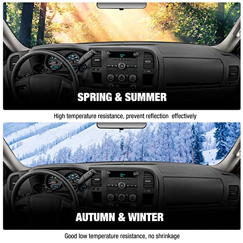 Dashboard Dash Cover Mat Carpet Compatible with 2007-2012 Altima(Black) - size: 2007-2012 Nissan Altima