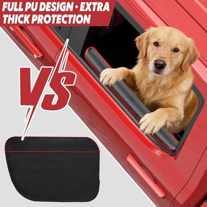 Surfcabin Dog Car Door Protector – 20% Larger Design for Trucks & Large SUVs, 2 Packs PU Material Thickened Waterproof Door Panel Covers, Protects Doors from Dog Scratching - size: Premium PU [Fit for Large SUV and Trucks]